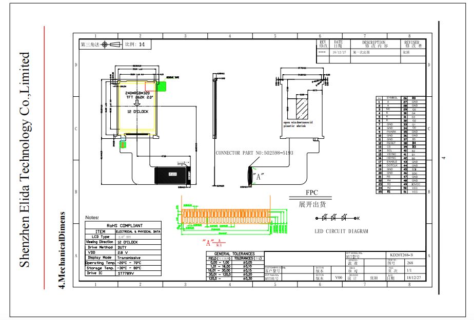 2.0 inch ips display ( KD20T268-B )