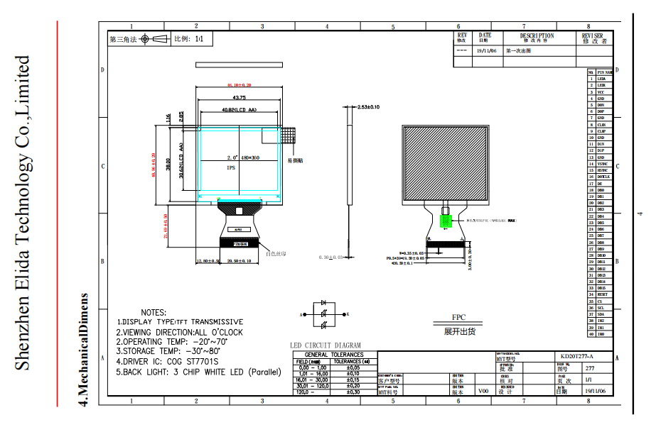2.0 inch landscape ips display ( KD20T277-A )